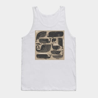 Sepia Whales Tank Top